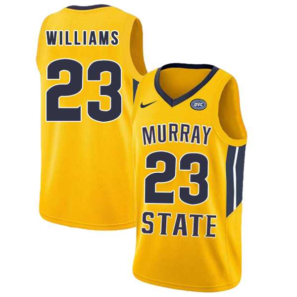 Murray State Racers 23 KJ Williams Yellow College Basketball Jersey Dzhi,We sell and wholesale Murray State Racers 23 KJ Williams Yellow College Basketball Jersey Dzhi on line form chian!